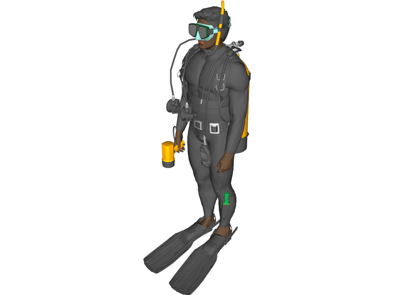Cartoon Scuba Diver