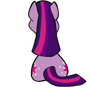 Animated GIF - Twilight Sparkle, sitting, tail, back, fanart | I ...