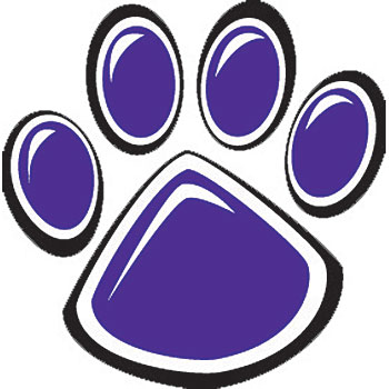 Purple Paw Clipart