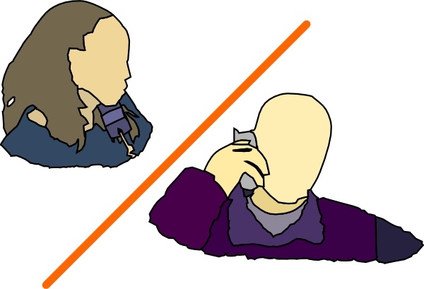 Man Lady Talking On The Phone clip art Free vector in Open office ...