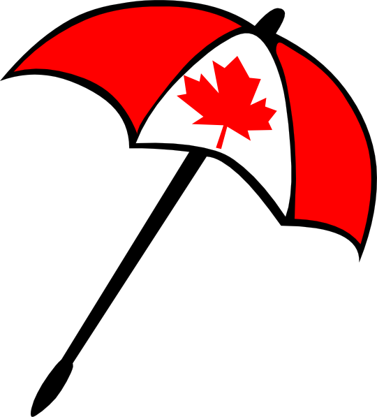 Canada Flag Umbrella clip art Free Vector