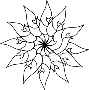 Thailand Floral Decoration Outline clip art - vector clip art ...