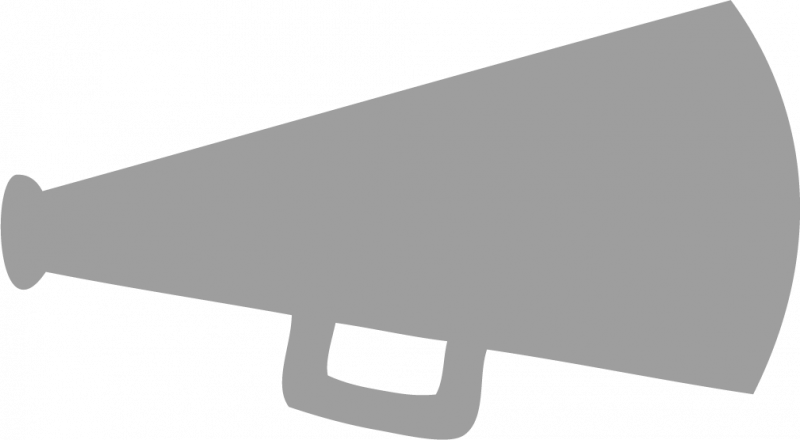 Cheer megaphone outline clipart