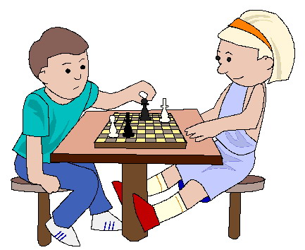 Playing chess clipart