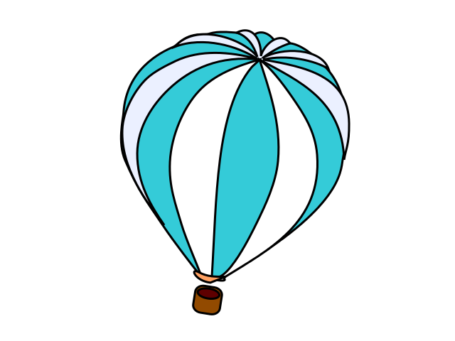 Hot Air Balloon Clip Art Outline - Free Clipart Images