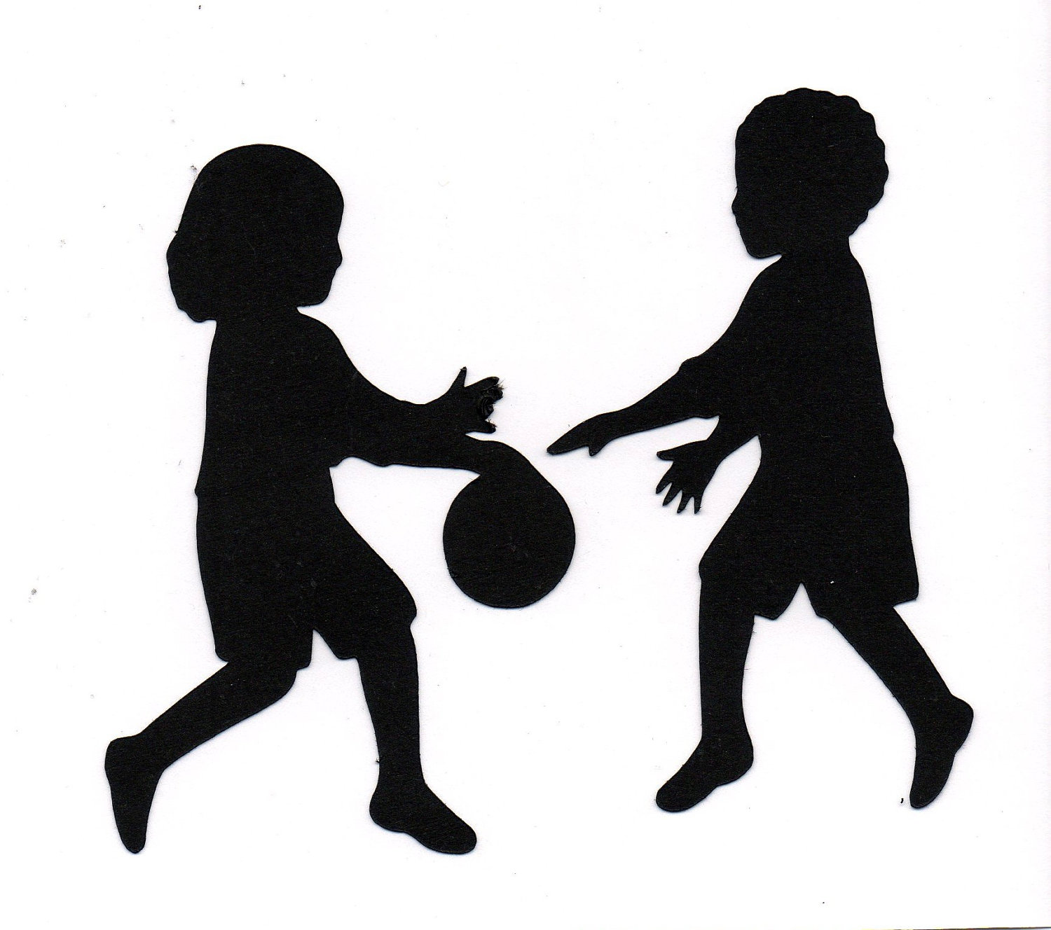 Clipart silhouette child playing