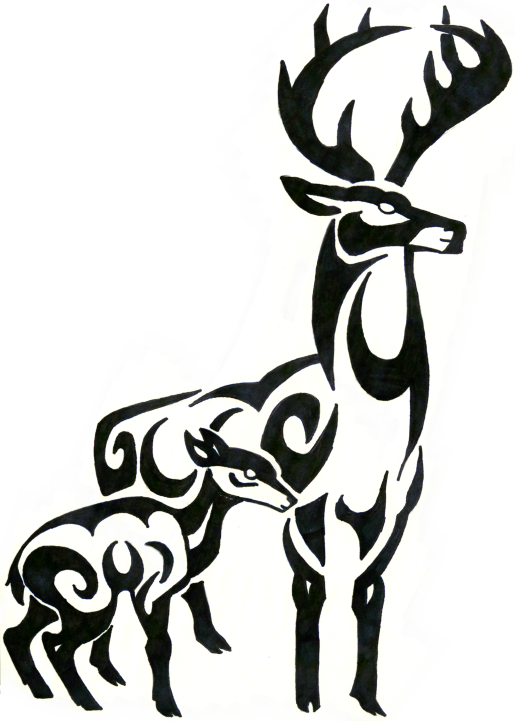 Tribal Deer Skull Clipart