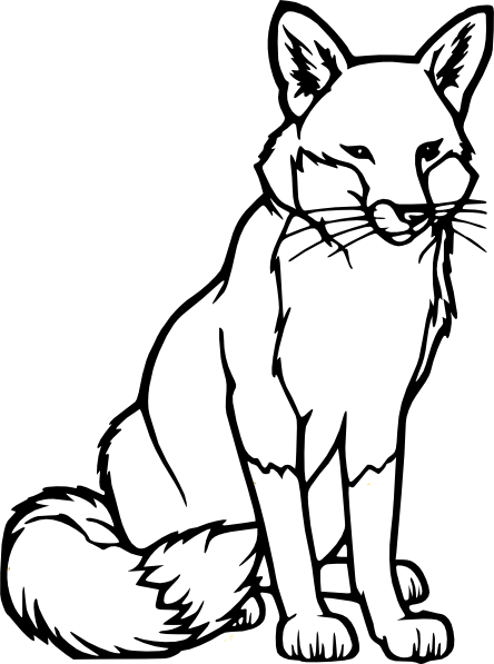 Fox Outline Clipart