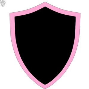 Pink And Black Shield Clip Art - vector clip art ...
