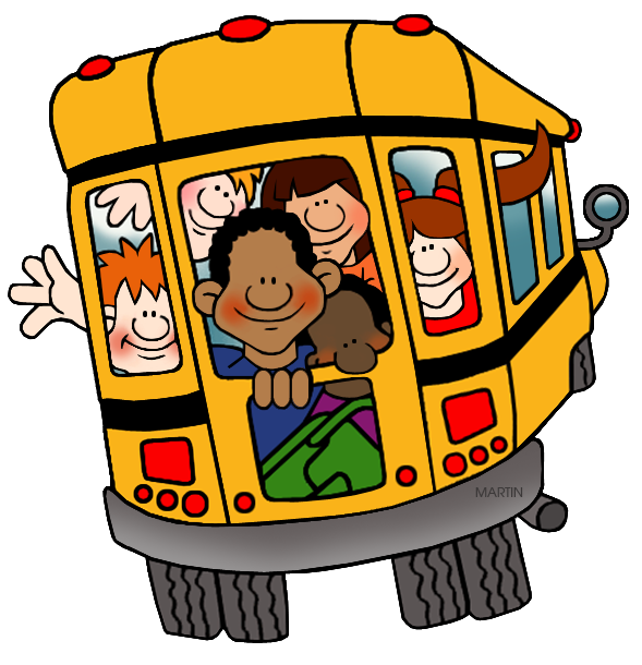 Free School Clip Art by Phillip Martin, Back of the School Bus