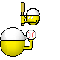 Baseball Home Run Hits Ball Pitcher Batter Smiley Smilie Smileys ...