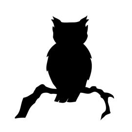 Owl Silhouette | Drawing Owls, Tree ...