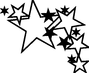 Star Outline Black And White Clipart