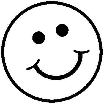 Happy face clip art black and white