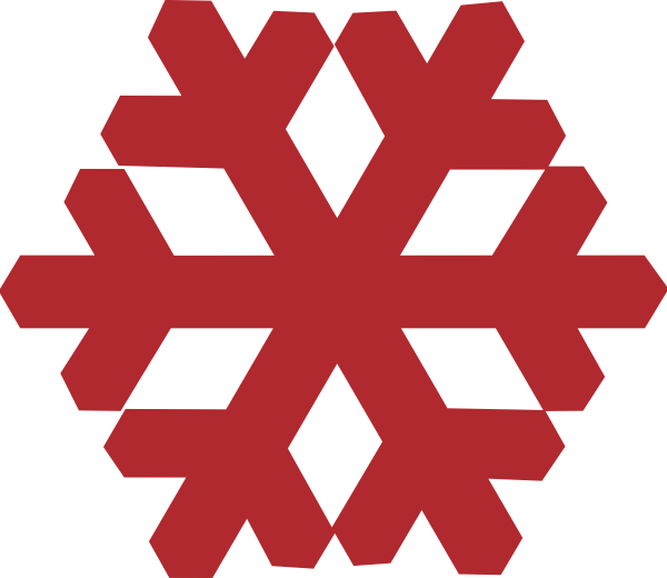 Red Snowflake Clipart