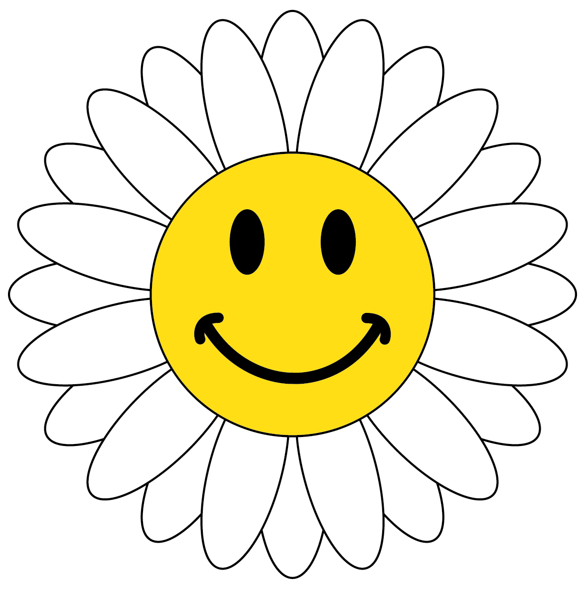 Happy Smile Flower Clipart