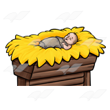 A Beka Book :: Clip Art :: Baby Jesus in a Manger
