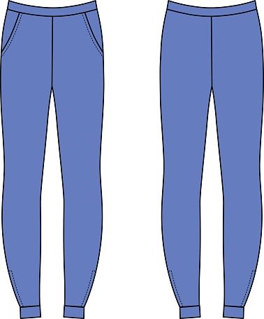 Pants Outline Rear View Template Clip Art, Vector Images ...