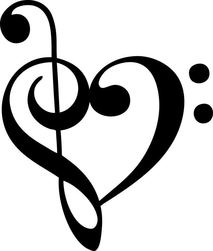 Music Car Decals - Car Stickers | Music Heart Car Decal ...