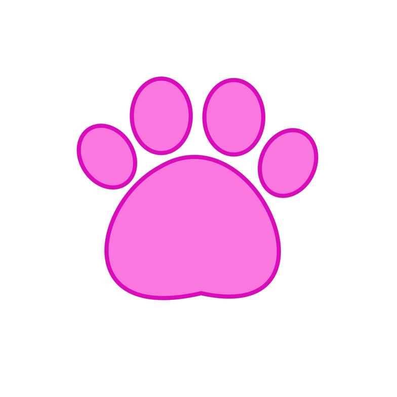 Pink Paw Print - ClipArt Best