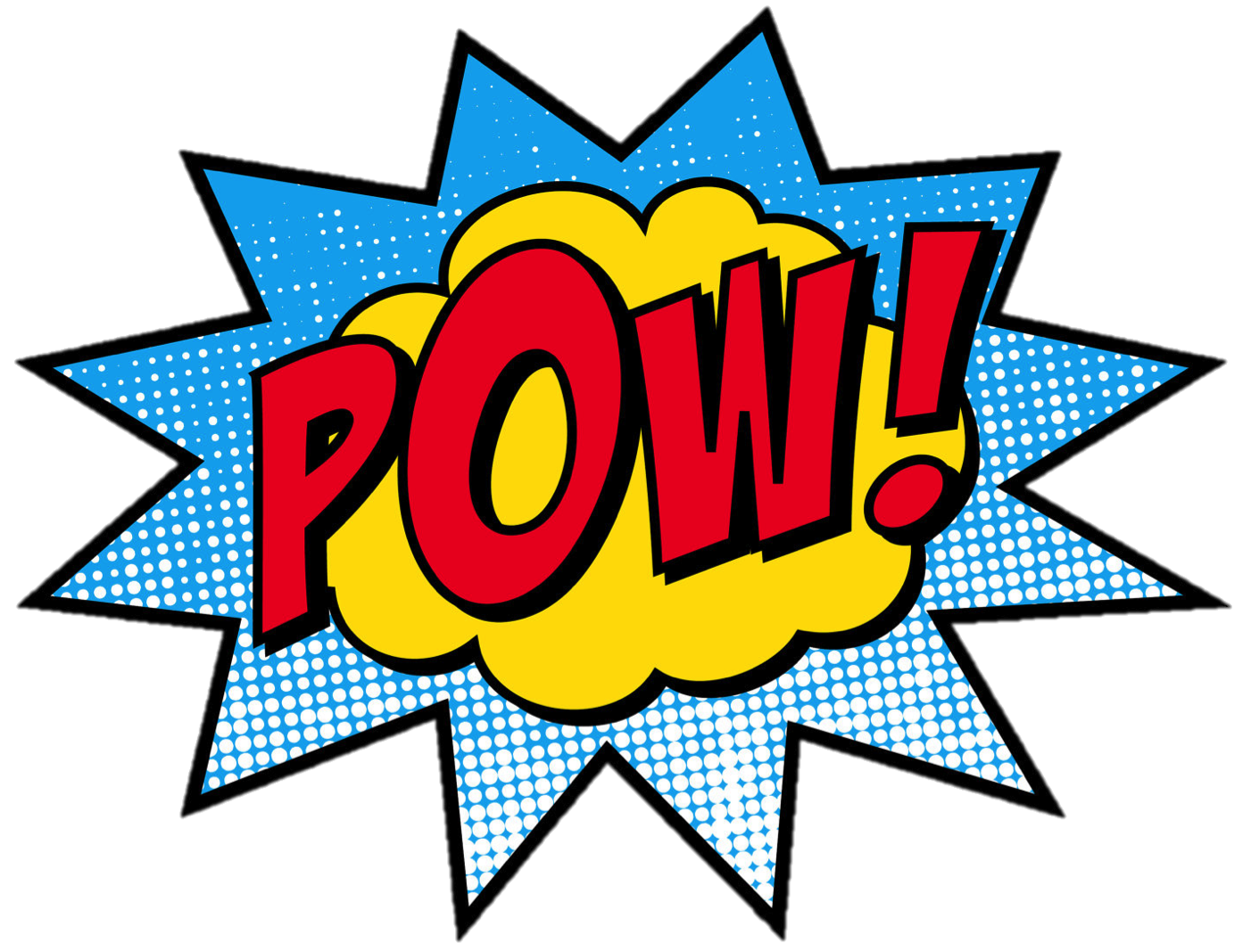 Superhero pow clip art