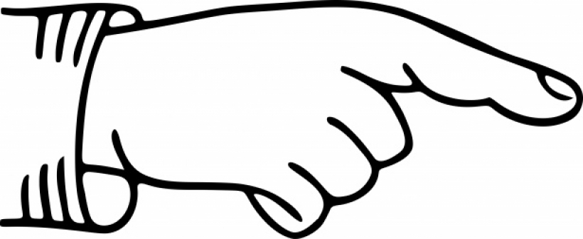 Pointing finger clipart