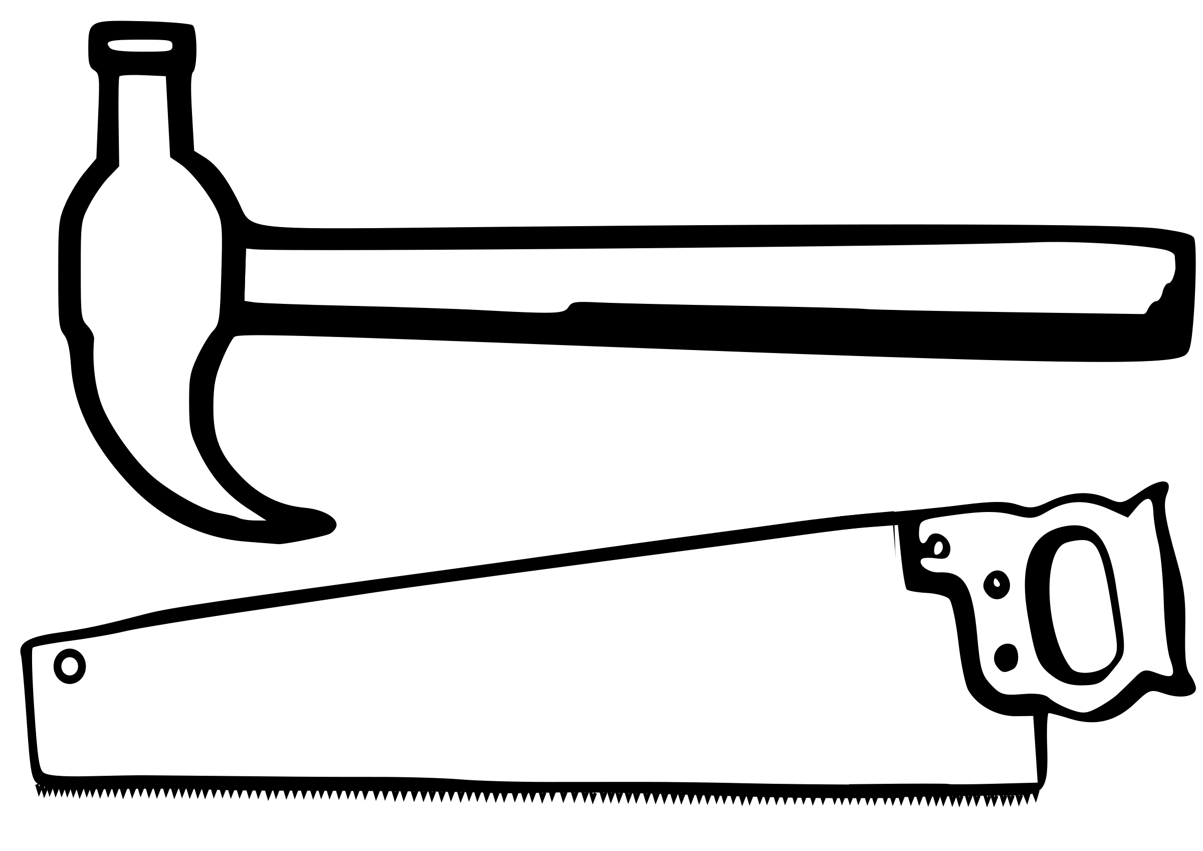 Hammer outline clipart