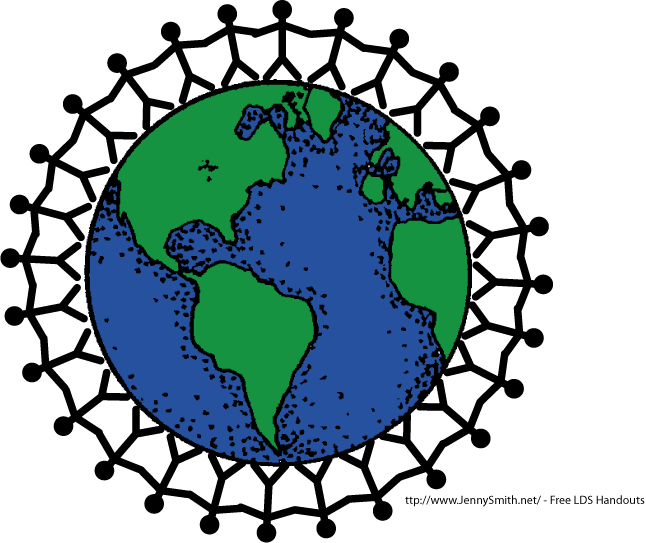 Hand holding globe clipart