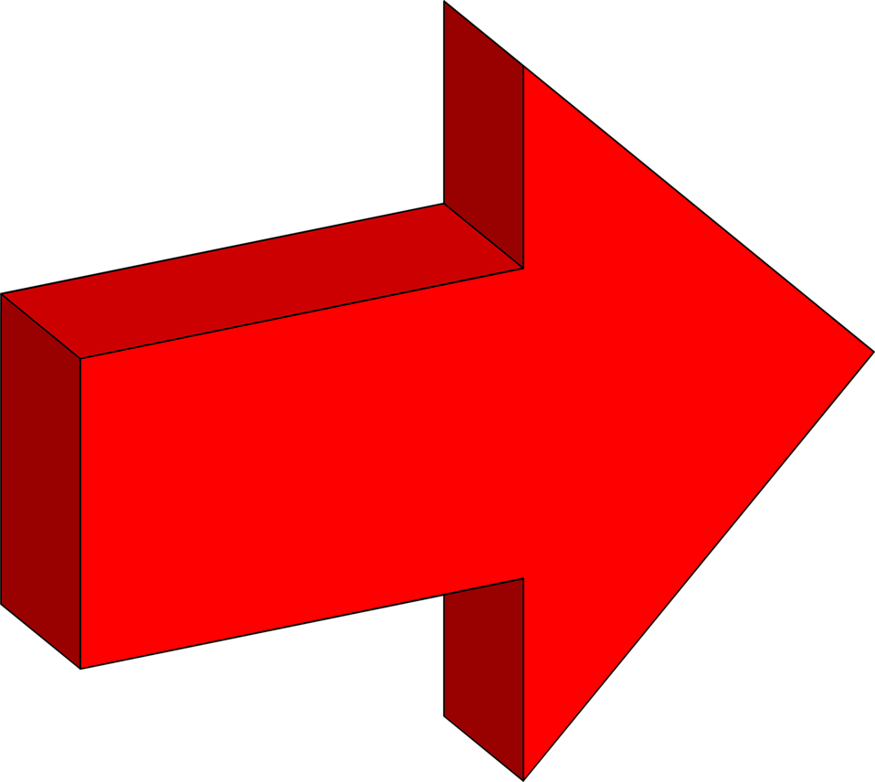 3d towards arrow clipart