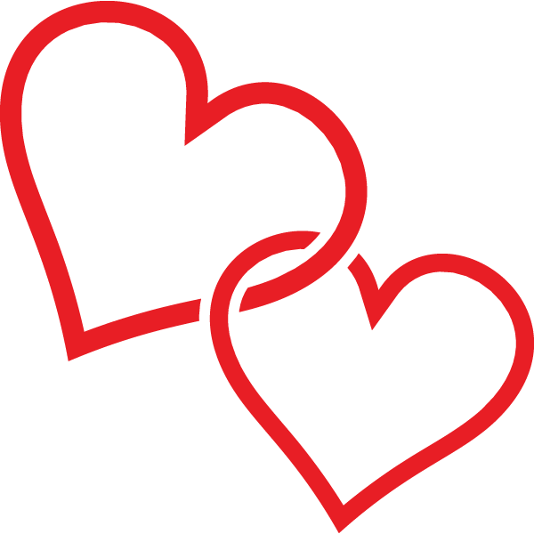 Clipart two hearts