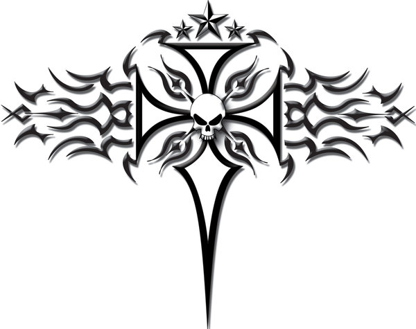 Symmetrical Tribal Designs Of Crosses | Free Download Clip Art ...