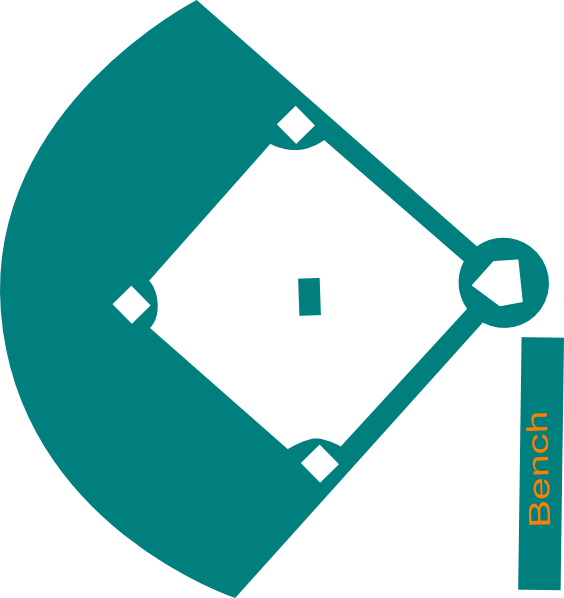 Baseball Field Blue Clip Art - vector clip art online ...