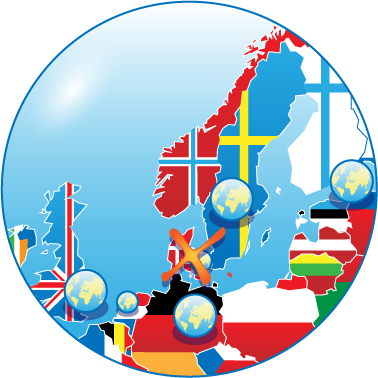 Top companies in Europe, illustrated map - Illustrator & Graphic ...