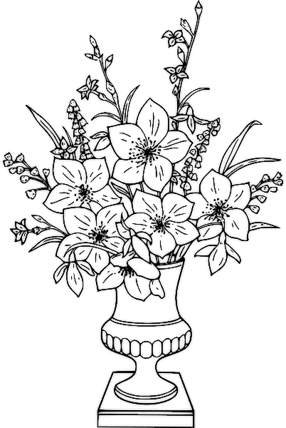 Black Outline Drawing Flower Free Image 37974 | EZFlowers