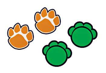Animal Footprint Static Decals, Lion Footprint Decals