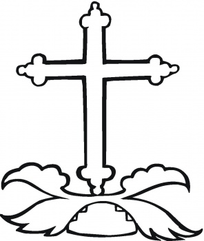 Cross Outline coloring page | Super Coloring