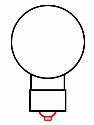 Drawing a cartoon light bulb