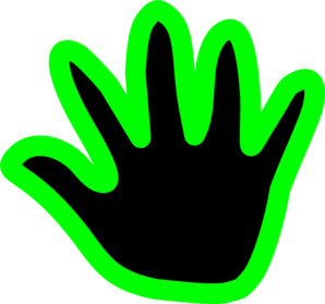 Light Hand Print clip art - vector clip art online, royalty free ...