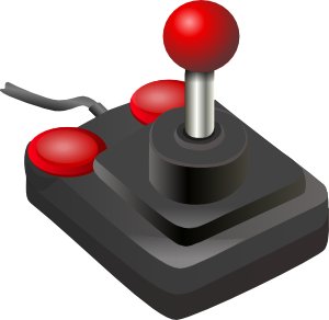 Joystick Black Red clip art Free Vector