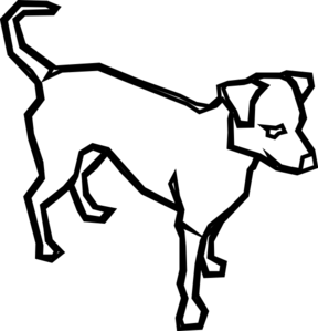 Dog Outline clip art - vector clip art online, royalty free ...