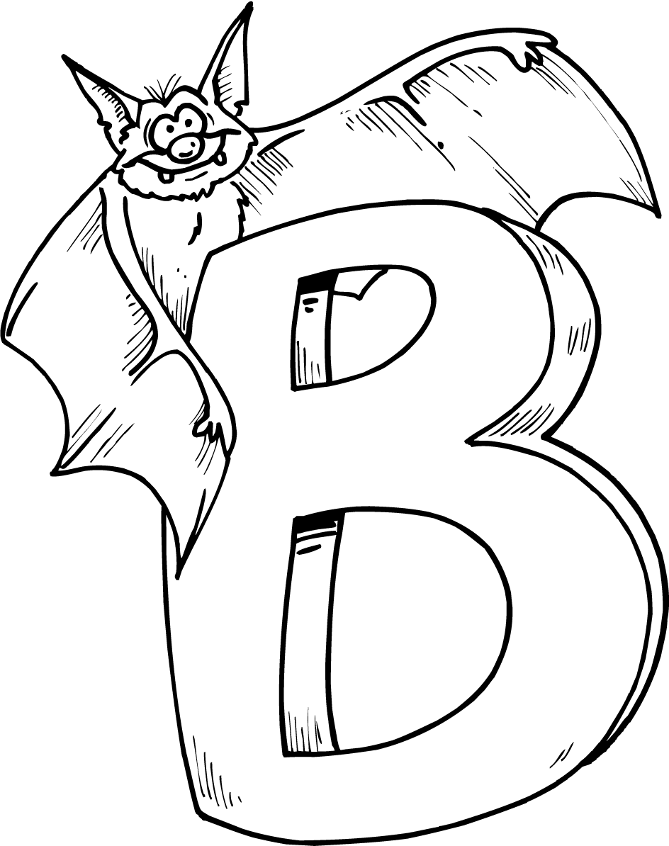 letter b coloring pages printable : - Coloring Guru