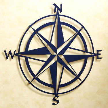 Compass Rose Metal Wall Art