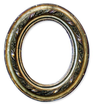 Silver White Gold Oval Wood Photo Antique Frames Picture Style