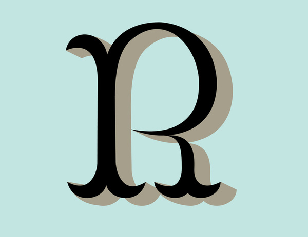 R Letter Art Print by Victoria Bellavia | Society6