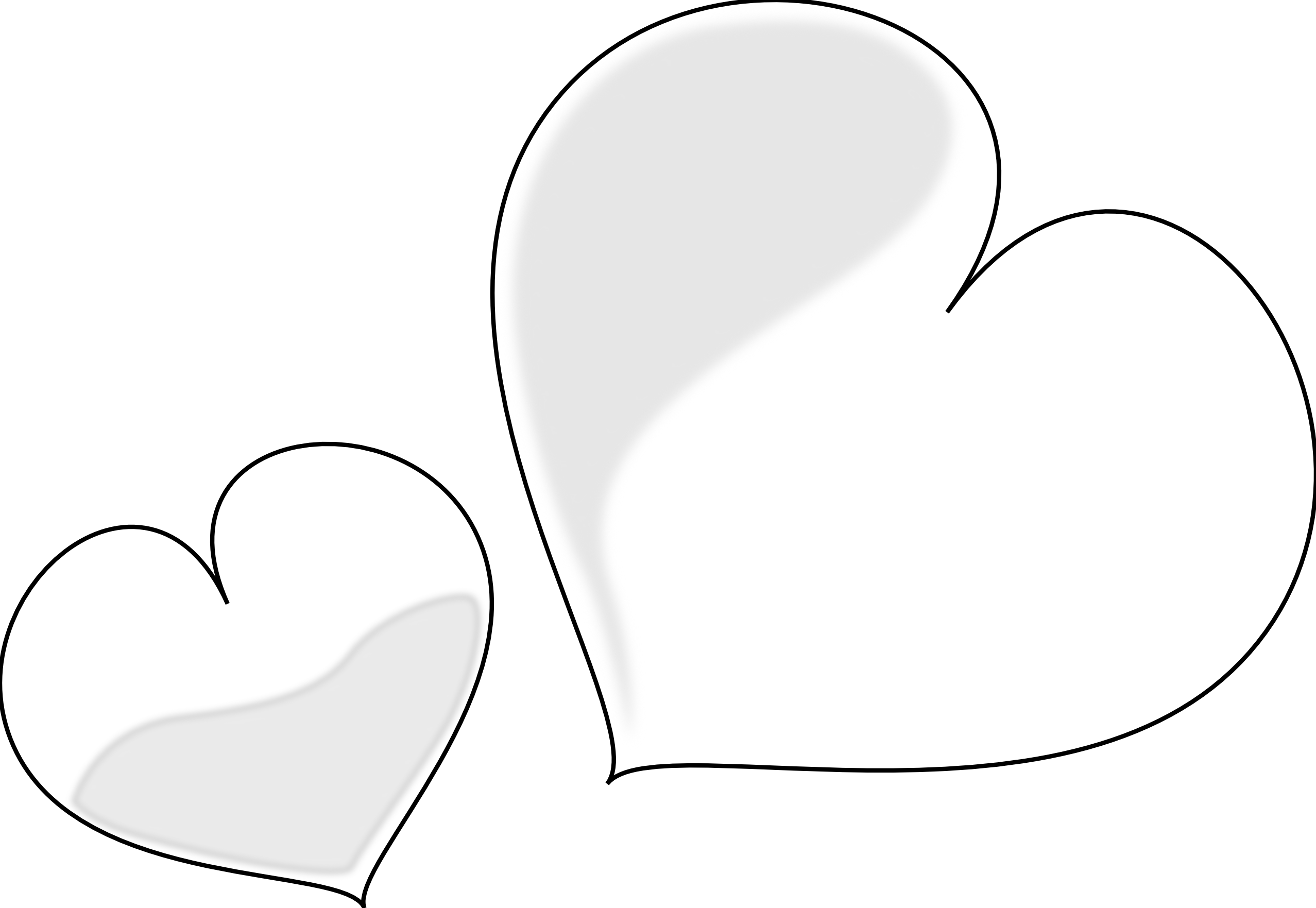 kablam Heart Glossy Two black white line art Scalable Vector Graphics PNG