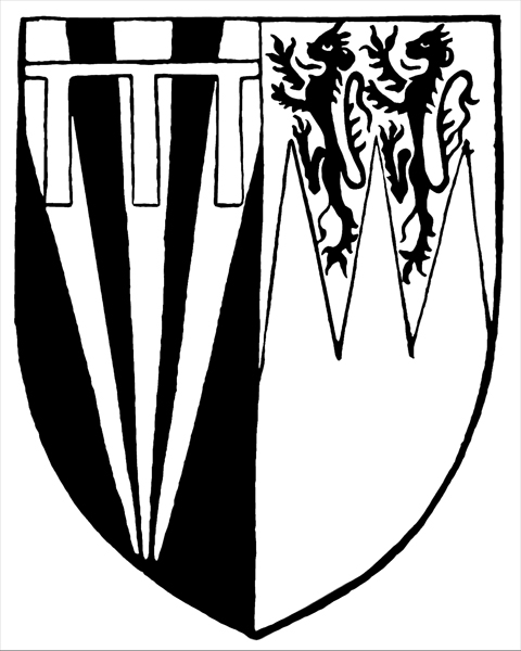 Family Crest Coat of Arms :: Shield of Bryen impaling Bures, from ...