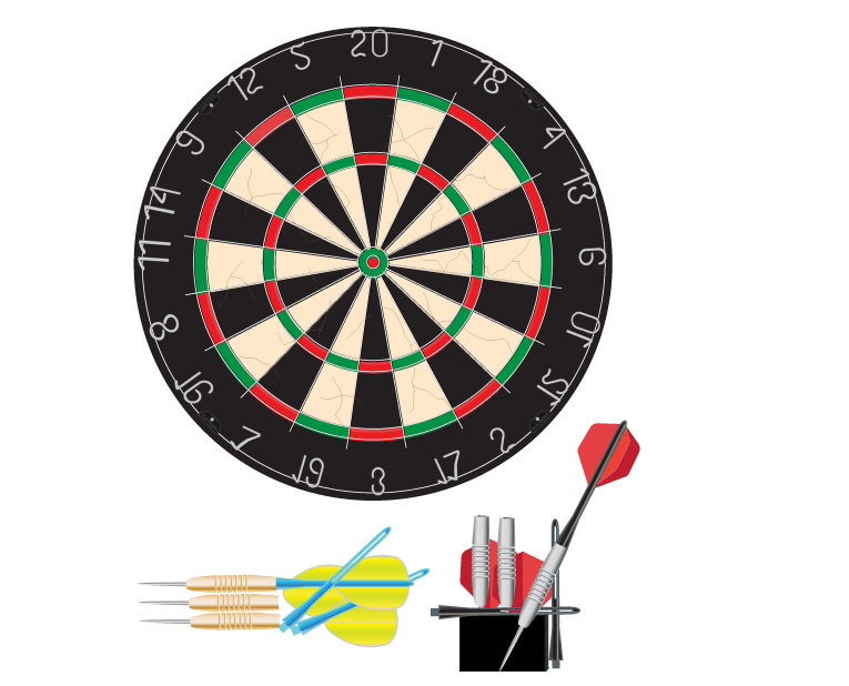 Dartboard Vector Illustration | Download Free Vector Art & Graphics