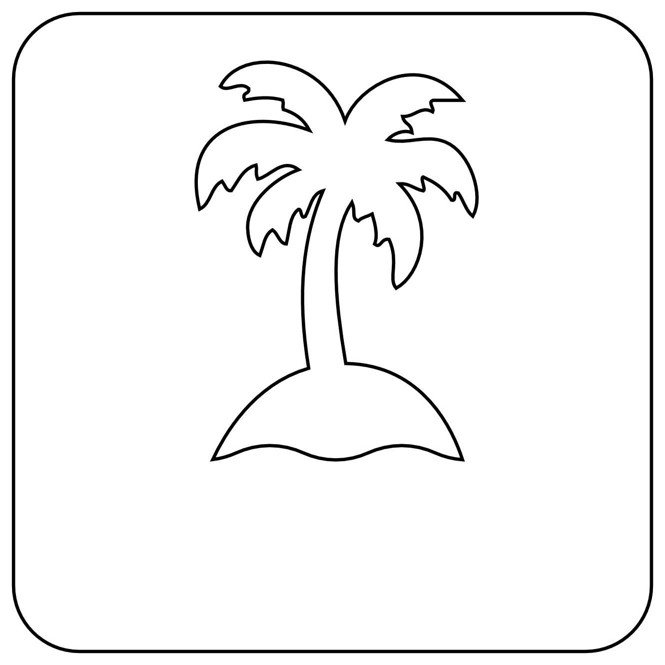 Isla Tree black white line art tattoo tatoo flower SVG