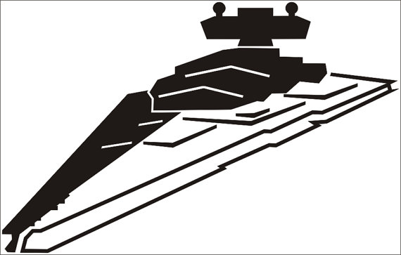 Items similar to Star Destroyer Decal on Etsy - ClipArt Best - ClipArt Best Simple Ship Silhouette