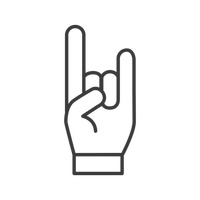 Rock and roll hand clipart